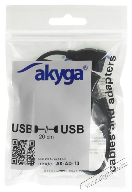 Akyga AK-AD-13 USB 2.0 4 portos eloszt&oacute; k&aacute;bel Iroda &eacute;s sz&aacute;m&iacute;t&aacute;stechnika - Notebook kieg&eacute;sz&iacute;tő - USB hub / eloszt&oacute; - 398600