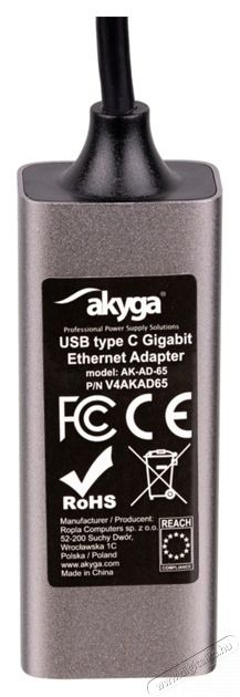 Akyga AK-AD-65 15cm USB-C - 1000 Mbps Ethernet adapter Iroda &eacute;s sz&aacute;m&iacute;t&aacute;stechnika - H&aacute;l&oacute;zat - H&aacute;l&oacute;zati kieg&eacute;sz&iacute;tő - 398640