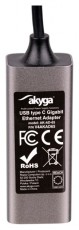Akyga AK-AD-65 15cm USB-C - 1000 Mbps Ethernet adapter Iroda &eacute;s sz&aacute;m&iacute;t&aacute;stechnika - H&aacute;l&oacute;zat - H&aacute;l&oacute;zati kieg&eacute;sz&iacute;tő - 398640