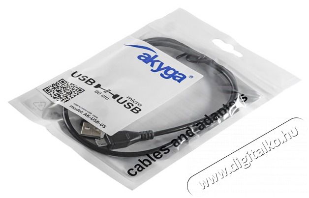 Akyga AK-USB-05 60cm USB-A - microUSB k&aacute;bel Iroda &eacute;s sz&aacute;m&iacute;t&aacute;stechnika - Sz&aacute;m&iacute;t&oacute;g&eacute;p tartoz&eacute;k - USB k&aacute;bel - 398635