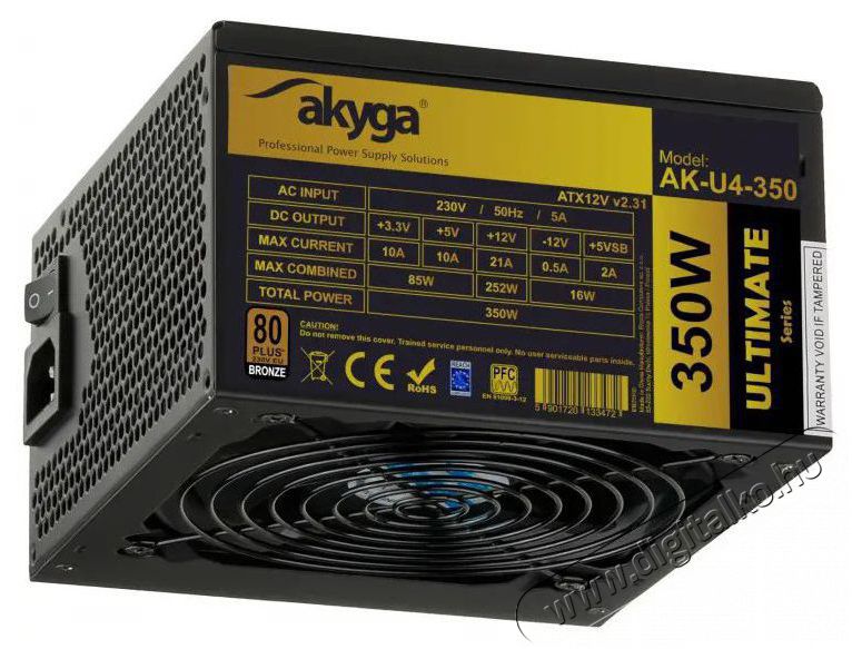 Akyga AK-U4-350 350W 80+ Bronze ATX t&aacute;pegys&eacute;g Iroda &eacute;s sz&aacute;m&iacute;t&aacute;stechnika - Egy&eacute;b sz&aacute;m&iacute;t&aacute;stechnikai term&eacute;k - 387060