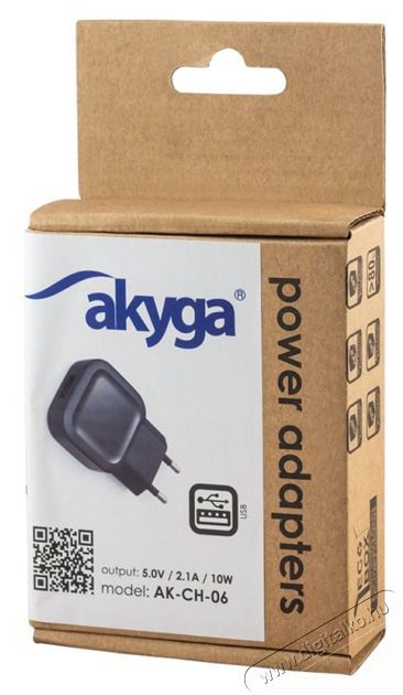 Akyga AK-CH-06 5V/2,1A/10W h&aacute;l&oacute;zati USB t&ouml;ltő Akkuk &eacute;s t&ouml;ltők - Li-ion akkumul&aacute;tor &eacute;s t&ouml;ltő (gy&aacute;ri) - T&ouml;ltő / h&aacute;l&oacute;zati adapter - 409719