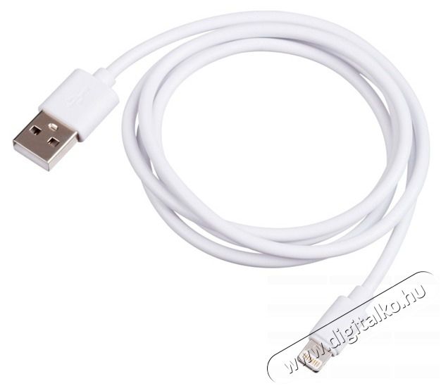 Akyga AK-USB-30 1m USB-A - Lightning feh&eacute;r k&aacute;bel Mobil / Kommunik&aacute;ci&oacute; / Smart - Mobiltelefon kieg&eacute;sz&iacute;tő / tok - K&aacute;bel / &aacute;talak&iacute;t&oacute; - 418456