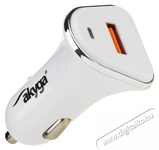 Akyga AK-CH-07 QC3.0 5-12V/3A/18W aut&oacute;s t&ouml;ltő Aut&oacute;hifi / Aut&oacute; felszerel&eacute;s - Aut&oacute;s t&ouml;ltő / szivargy&uacute;jt&oacute; adapter - 439478