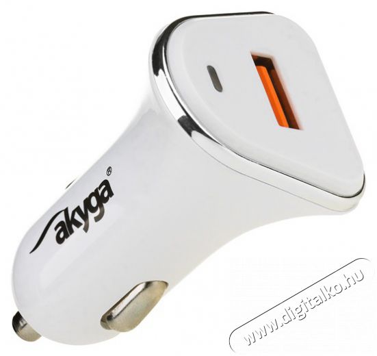 Akyga AK-CH-07 QC3.0 5-12V/3A/18W aut&oacute;s t&ouml;ltő Aut&oacute;hifi / Aut&oacute; felszerel&eacute;s - Aut&oacute;s t&ouml;ltő / szivargy&uacute;jt&oacute; adapter - 439478