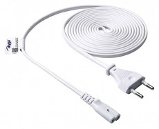 Akyga AK-RD-07A 3m nyolc fehér tápkábel Mobil / Kommunikáció / Smart - Tablet / E-book kiegészítő, tok - Kábel - 456077