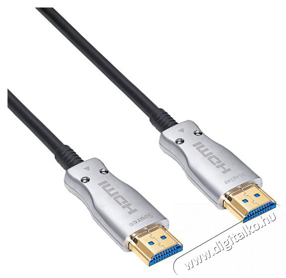 Akyga AK-HD-100L 10m optikai AOC v2.1 HDMI k&aacute;bel Fot&oacute;-Vide&oacute; kieg&eacute;sz&iacute;tők - K&aacute;bel - Hdmi k&aacute;bel - 508795