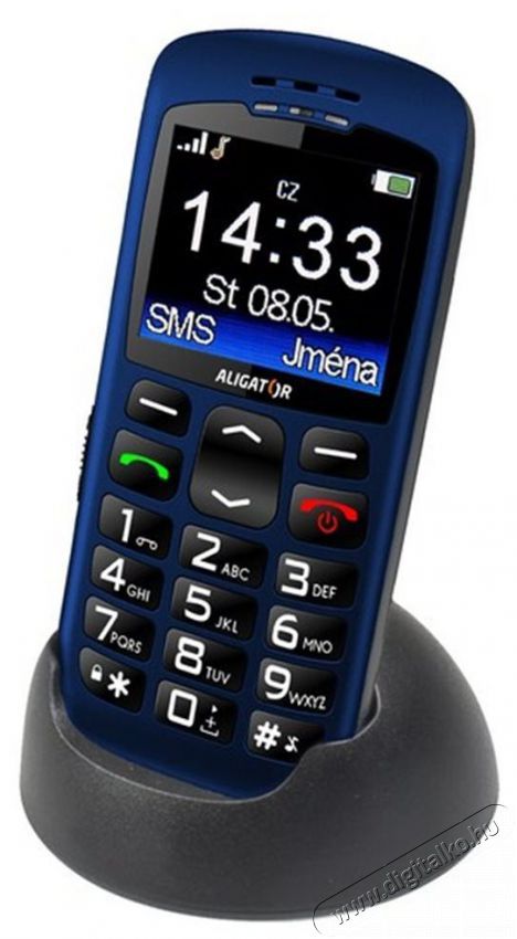Aligator A670 Senior Blue Mobil / Kommunik&aacute;ci&oacute; / Smart - Klasszikus / Mobiltelefon időseknek - 526789