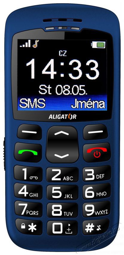 Aligator A670 Senior Blue Mobil / Kommunik&aacute;ci&oacute; / Smart - Klasszikus / Mobiltelefon időseknek - 526789