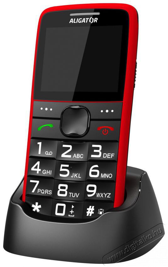 Aligator A675 Senior piros Mobil / Kommunik&aacute;ci&oacute; / Smart - Klasszikus / Mobiltelefon időseknek - 526794