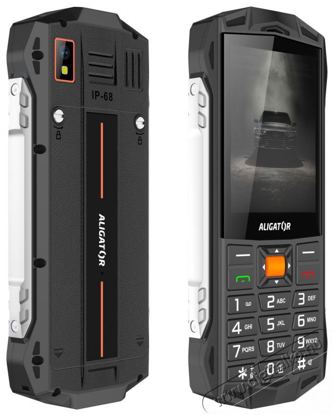 Aligator R45 eXtremo, fekete / narancss&aacute;rga Mobil / Kommunik&aacute;ci&oacute; / Smart - Klasszikus / Mobiltelefon időseknek - 526799