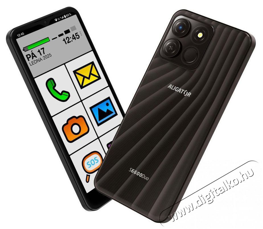 Aligator S6600 SENIOR fekete Mobil / Kommunik&aacute;ci&oacute; / Smart - Okostelefon - Android - 526805