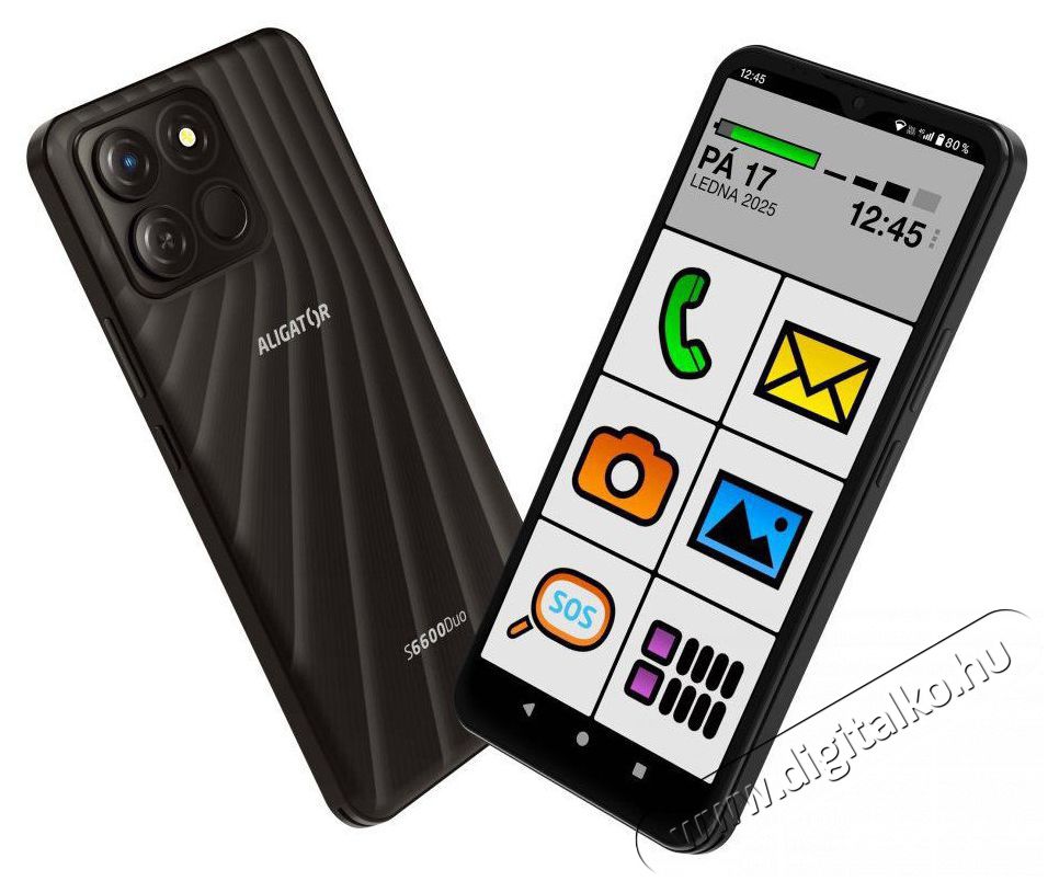 Aligator S6600 SENIOR fekete Mobil / Kommunik&aacute;ci&oacute; / Smart - Okostelefon - Android - 526805