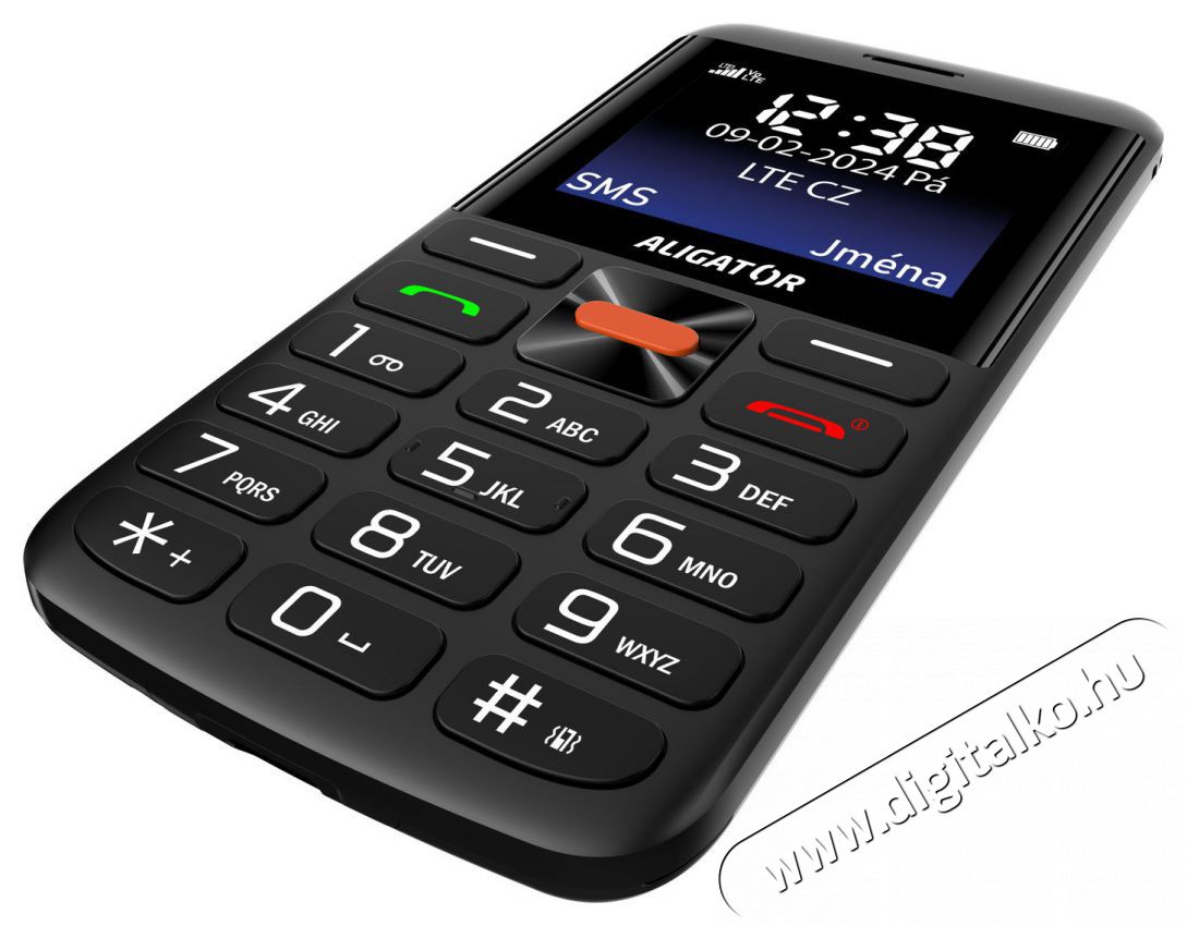Aligator A910 Senior fekete + t&ouml;ltő&aacute;llv&aacute;ny Mobil / Kommunik&aacute;ci&oacute; / Smart - Klasszikus / Mobiltelefon időseknek - 526795