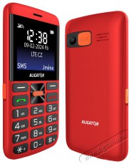 Aligator A910 Senior piros + t&ouml;ltő&aacute;llv&aacute;ny Mobil / Kommunik&aacute;ci&oacute; / Smart - Klasszikus / Mobiltelefon időseknek - 526796