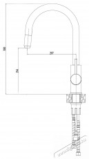 Alveus Delos csaptelep, kih&uacute;zhat&oacute; fej, zuhany, ker&aacute;miapatron, Fekete Konyhai term&eacute;kek - Mosogat&oacute; - Mosogat&oacute; csaptelep - 535962