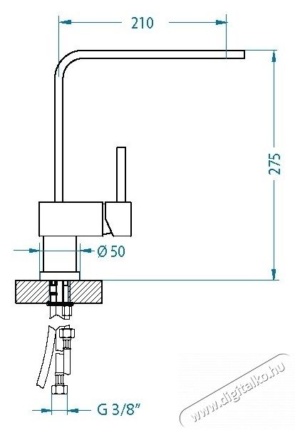 Alveus Laguna konyhai csaptelep, magasan forg&oacute; kifoly&oacute;, ker&aacute;miapatron, kr&oacute;m Konyhai term&eacute;kek - Mosogat&oacute; - Mosogat&oacute; csaptelep - 535961