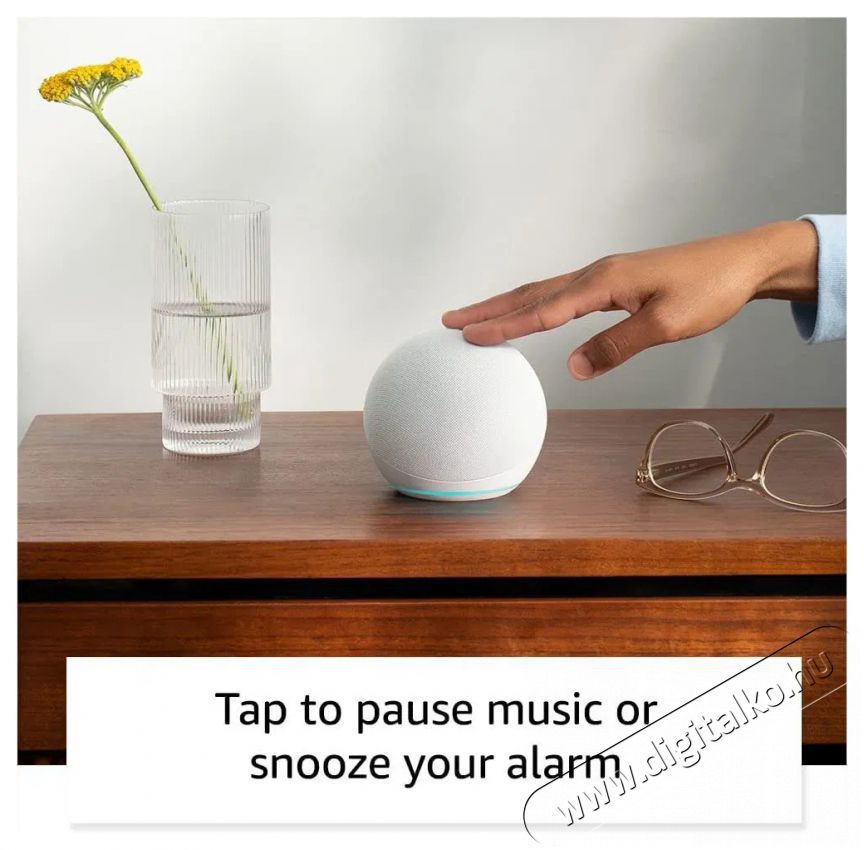 Amazon Echo Dot (5th Gen) Glacier White H&aacute;ztart&aacute;s / Otthon / K&uuml;lt&eacute;r - Okos otthon - Kieg&eacute;sz&iacute;tő - 508029
