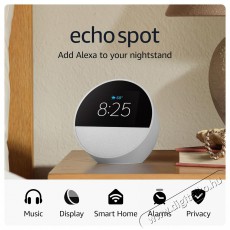 Amazon Echo Spot Glacier White H&aacute;ztart&aacute;s / Otthon / K&uuml;lt&eacute;r - Okos otthon - Kieg&eacute;sz&iacute;tő - 508025