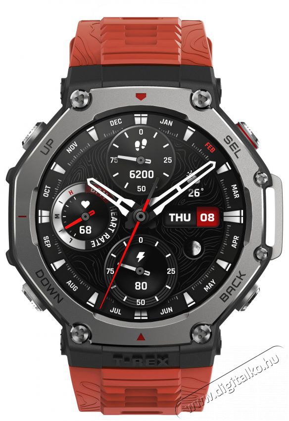 Amazfit T-Rex 3 Lava red Mobil / Kommunik&aacute;ci&oacute; / Smart - Okos eszk&ouml;z - Okos&oacute;ra - 523595