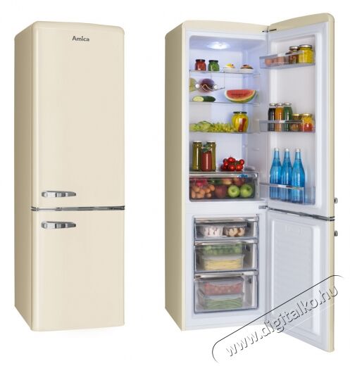 Amica FK2965.3GAA retro alulfagyaszt&oacute;s hűtőszekr&eacute;ny Konyhai term&eacute;kek - Hűtő, fagyaszt&oacute; (szabadon&aacute;ll&oacute;) - Alulfagyaszt&oacute;s kombin&aacute;lt hűtő - 345079