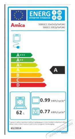 Amica 55898 (508GE2.33EHZpTaP(W)) kombin&aacute;lt tűzhely Konyhai term&eacute;kek - S&uuml;tő-főzőlap, tűzhely (szabadon&aacute;ll&oacute;) - Kombin&aacute;lt tűzhely (szabadon&aacute;ll&oacute;) - 309068