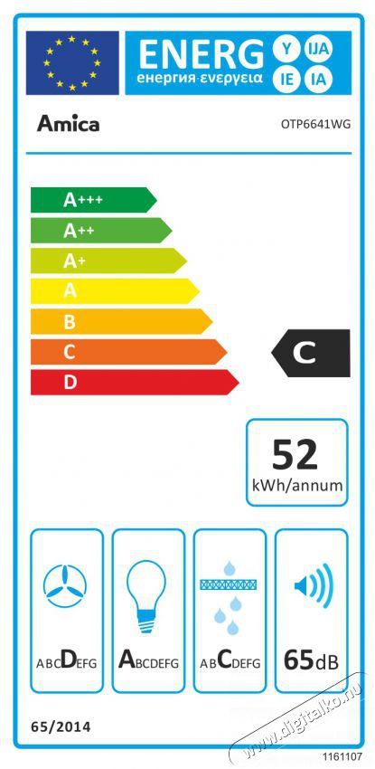 Amica OTP6641WG teleszk&oacute;pos elsz&iacute;v&oacute; Konyhai term&eacute;kek - P&aacute;raelsz&iacute;v&oacute; - Be&eacute;p&iacute;thető / kih&uacute;zhat&oacute; - 351639