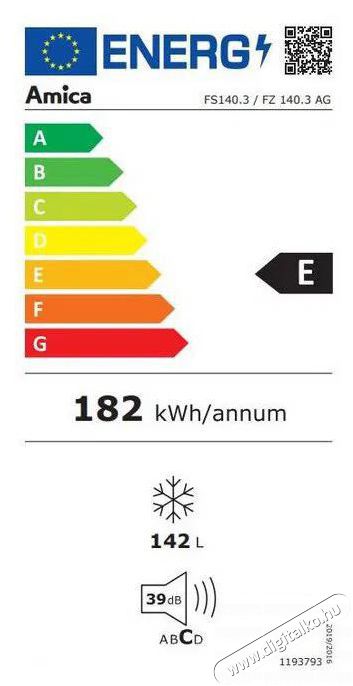 Amica FZ 140.3 AG Konyhai term&eacute;kek - Hűtő, fagyaszt&oacute; (szabadon&aacute;ll&oacute;) - Fagyaszt&oacute;l&aacute;da - 505584