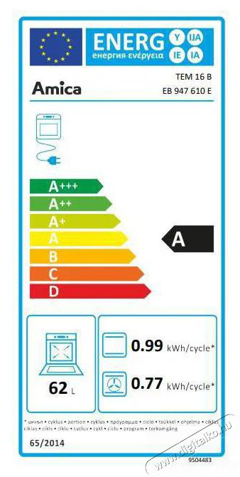 Amica TEM 16 B Konyhai term&eacute;kek - S&uuml;tő-főzőlap, tűzhely (be&eacute;p&iacute;thető) - S&uuml;tő (be&eacute;p&iacute;thető) - 505596