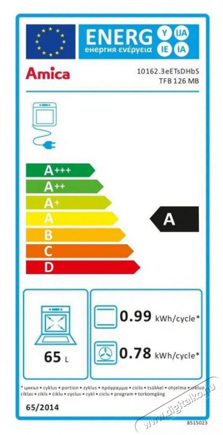 Amica TFB 126 MB Konyhai term&eacute;kek - S&uuml;tő-főzőlap, tűzhely (be&eacute;p&iacute;thető) - S&uuml;tő (be&eacute;p&iacute;thető) - 505591