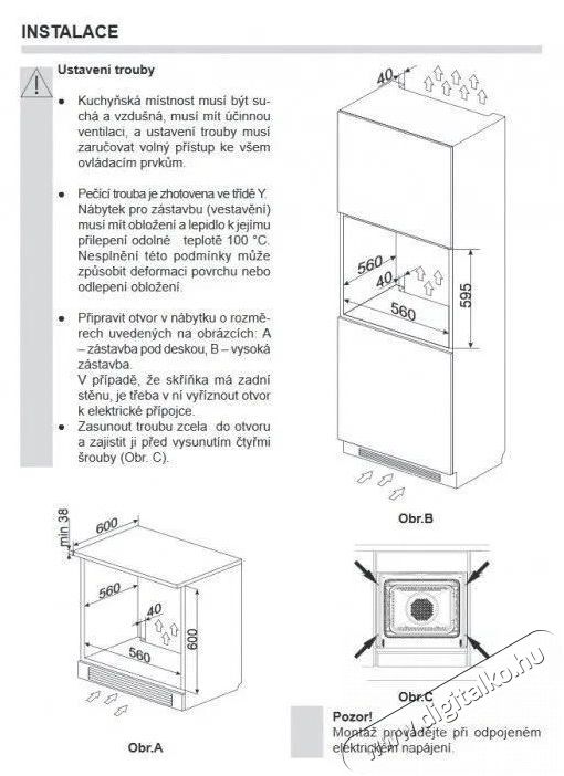 Amica TXB 123 TCPDNB Pyro Konyhai term&eacute;kek - S&uuml;tő-főzőlap, tűzhely (be&eacute;p&iacute;thető) - S&uuml;tő (be&eacute;p&iacute;thető) - 505587