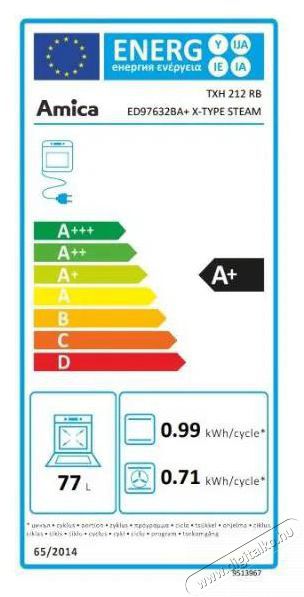 Amica TXH 212 RB Konyhai term&eacute;kek - S&uuml;tő-főzőlap, tűzhely (be&eacute;p&iacute;thető) - S&uuml;tő (be&eacute;p&iacute;thető) - 505603