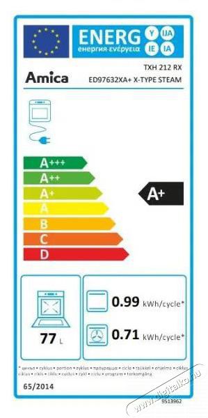 Amica TXH 212 RX Konyhai term&eacute;kek - S&uuml;tő-főzőlap, tűzhely (be&eacute;p&iacute;thető) - S&uuml;tő (be&eacute;p&iacute;thető) - 505592