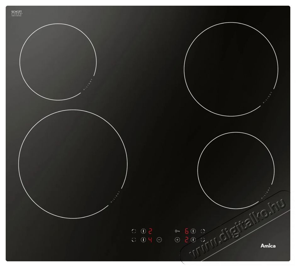 Amica DS 6401 B Konyhai term&eacute;kek - S&uuml;tő-főzőlap, tűzhely (be&eacute;p&iacute;thető) - Elektromos főzőlap (be&eacute;p&iacute;thető) - 515129