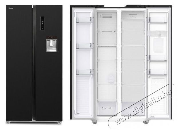 Amica FY5079.3GDFBI Konyhai term&eacute;kek - Hűtő, fagyaszt&oacute; (szabadon&aacute;ll&oacute;) - Amerikai t&iacute;pus&uacute; Side By Side hűtő - 509499