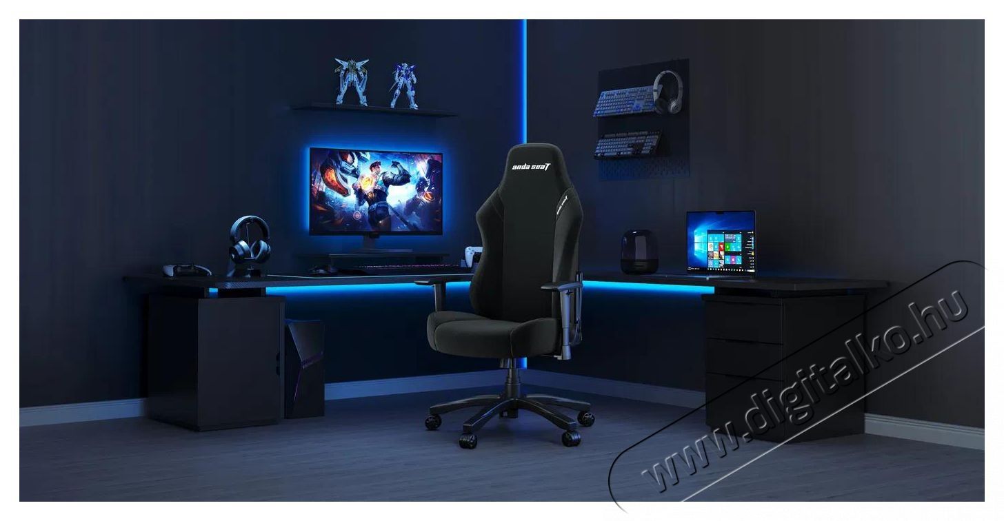 Anda Seat Luna Premium Gaming Chair - L size - Black Fabric Iroda &eacute;s sz&aacute;m&iacute;t&aacute;stechnika - Egy&eacute;b sz&aacute;m&iacute;t&aacute;stechnikai term&eacute;k - 518164