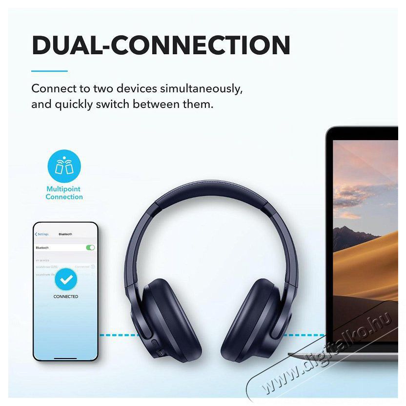 Anker SOUNDCORE Q20i Audio-Video / Hifi / Multim&eacute;dia - F&uuml;l &eacute;s Fejhallgat&oacute;k - Fejhallgat&oacute; - 493087