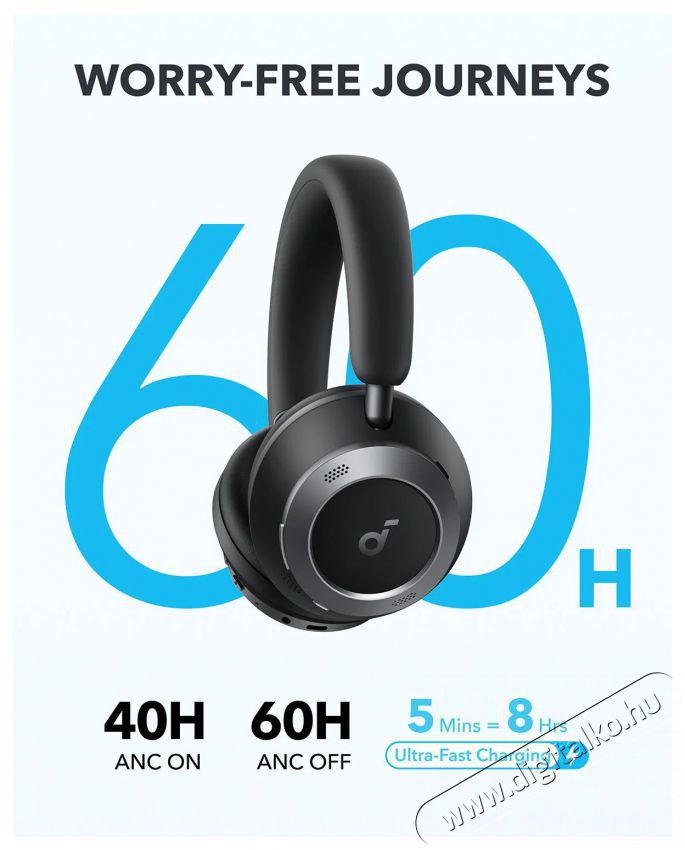 Anker Soundcore Space One Pro Black Audio-Video / Hifi / Multim&eacute;dia - F&uuml;l &eacute;s Fejhallgat&oacute;k - Fejhallgat&oacute; - 518501