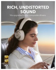 Anker Soundcore Space One Pro White Audio-Video / Hifi / Multim&eacute;dia - F&uuml;l &eacute;s Fejhallgat&oacute;k - Fejhallgat&oacute; - 518498