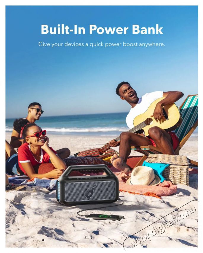 Anker Soundcore Boom 2 Black Audio-Video / Hifi / Multim&eacute;dia - Hordozhat&oacute;, vezet&eacute;k n&eacute;lk&uuml;li / bluetooth hangsug&aacute;rz&oacute; - Hordozhat&oacute;, vezet&eacute;k n&eacute;lk&uuml;li / bluetooth hangsug&aacute;rz&oacute; - 523613