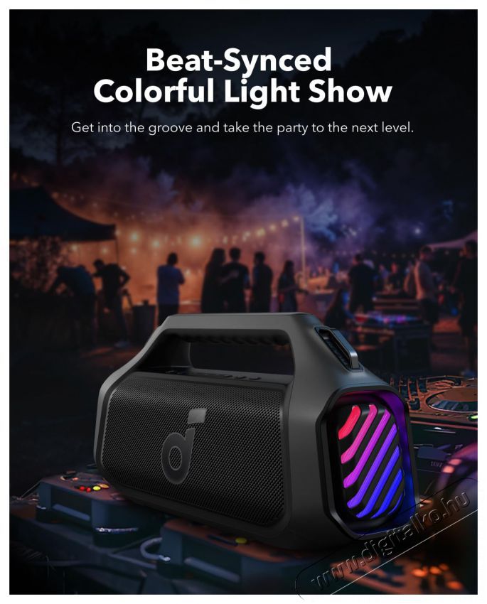 Anker Soundcore Boom 2 Plus Black Bluetooth hangsz&oacute;r&oacute; Audio-Video / Hifi / Multim&eacute;dia - Hordozhat&oacute;, vezet&eacute;k n&eacute;lk&uuml;li / bluetooth hangsug&aacute;rz&oacute; - Hordozhat&oacute;, vezet&eacute;k n&eacute;lk&uuml;li / bluetooth hangsug&aacute;rz&oacute; - 530466