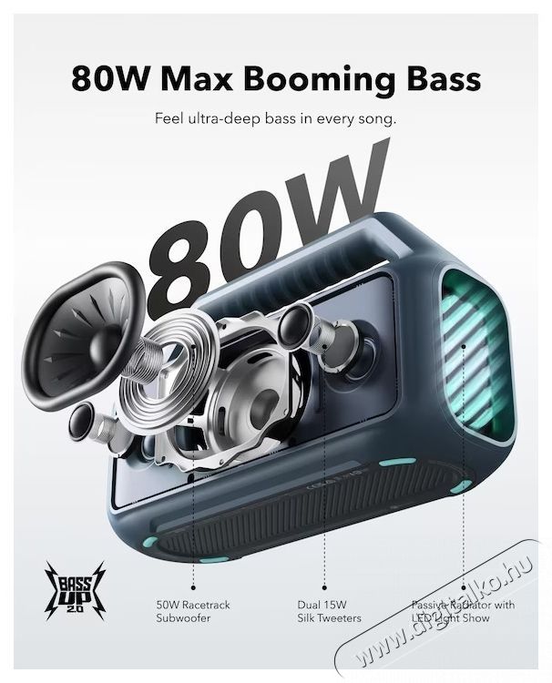 Anker Soundcore Boom 2 Blue Audio-Video / Hifi / Multim&eacute;dia - Hordozhat&oacute;, vezet&eacute;k n&eacute;lk&uuml;li / bluetooth hangsug&aacute;rz&oacute; - Hordozhat&oacute;, vezet&eacute;k n&eacute;lk&uuml;li / bluetooth hangsug&aacute;rz&oacute; - 531347