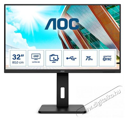 Aoc U32P2 MONITOR Iroda &eacute;s sz&aacute;m&iacute;t&aacute;stechnika - Monitor - Monitor - 496369