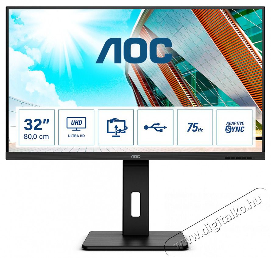 Aoc U32P2 MONITOR Iroda &eacute;s sz&aacute;m&iacute;t&aacute;stechnika - Monitor - Monitor - 496369