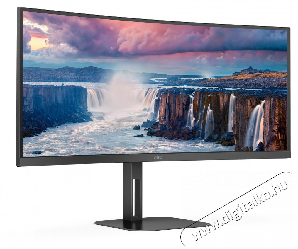 Aoc 34 CU34V5C BK UWQHD VA 100Hz HDMI USB-C DP &iacute;velt monitor Iroda &eacute;s sz&aacute;m&iacute;t&aacute;stechnika - Monitor - Monitor - 514029