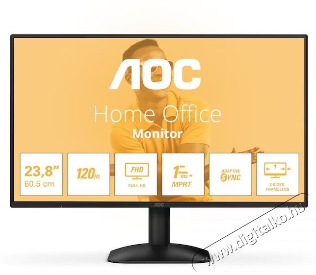 Aoc 24B31H 23.8 IPS FHD, 120Hz 4ms (1ms MPRT) FlickerFree VGA HDMI monitor Iroda &eacute;s sz&aacute;m&iacute;t&aacute;stechnika - Monitor - Monitor - 531172