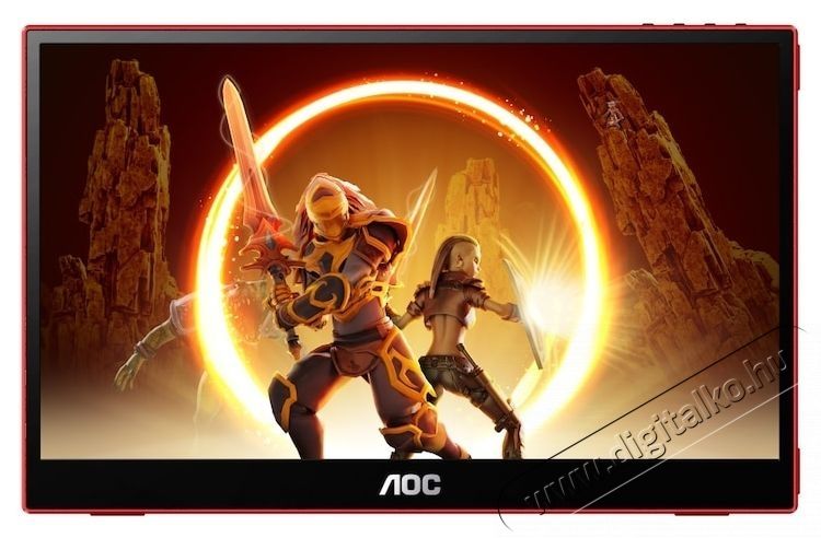 Aoc 16G3 monitor, hordozhat&oacute;, 15,6 , IPS, FHD, 144 Hz, 4 ms, FlickerFree, hangsz&oacute;r&oacute;k, 1Wx2, Pivot, HDMI, USC-C, fekete Iroda &eacute;s sz&aacute;m&iacute;t&aacute;stechnika - Monitor - Monitor - 534150