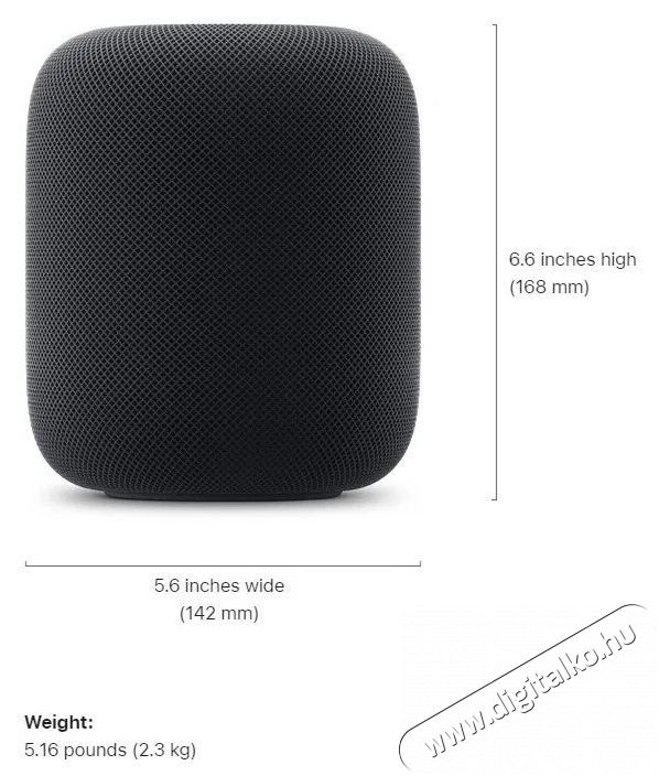 Apple HomePod (2. gener&aacute;ci&oacute;), Midnight H&aacute;ztart&aacute;s / Otthon / K&uuml;lt&eacute;r - Okos otthon - Kieg&eacute;sz&iacute;tő - 508034