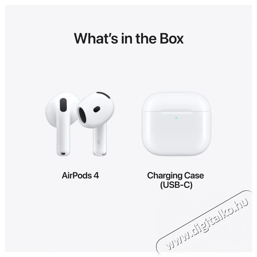 Apple AirPods 4 (MXP63ZM/A) Audio-Video / Hifi / Multim&eacute;dia - F&uuml;l &eacute;s Fejhallgat&oacute;k - F&uuml;lhallgat&oacute; - 509856