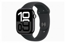 Apple Watch S10 GPS (46mm) kozmoszfekete alum&iacute;nium tok, fekete sportsz&iacute;j (S/M) okos&oacute;ra Mobil / Kommunik&aacute;ci&oacute; / Smart - Okos eszk&ouml;z - Okos&oacute;ra - 514605